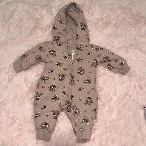 Footless quilted bodysuit